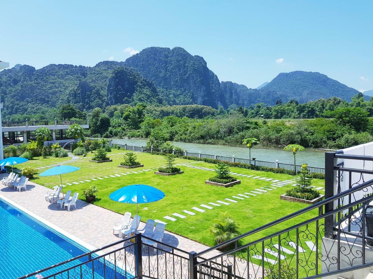 Simon Riverside Hotel Vang Vieng Exteriér fotografie